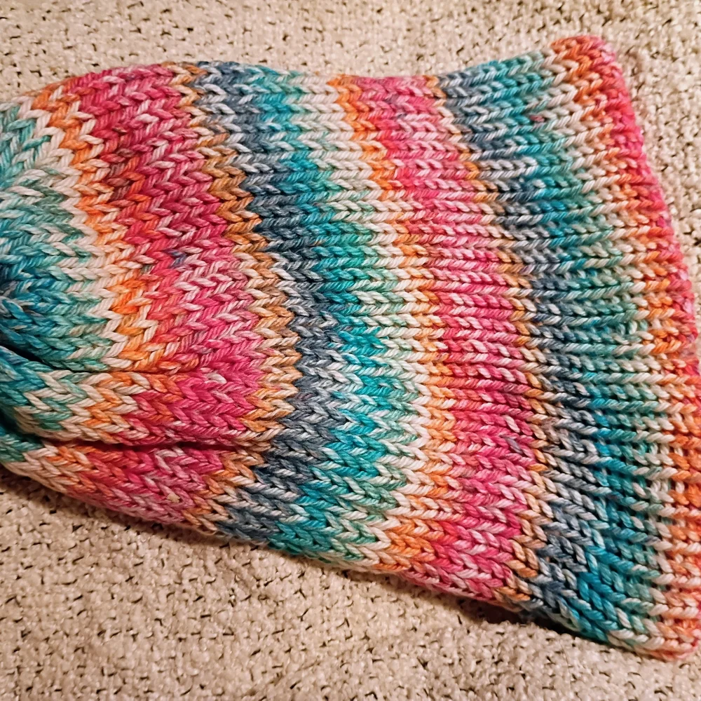 Multicolor Knit Women's Beanie - Picture 2 of 2